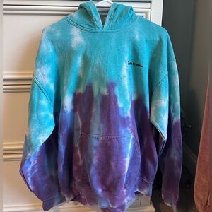 Urban Outfitters Iets Frans Blue and Purple Tie-Dye Sweater